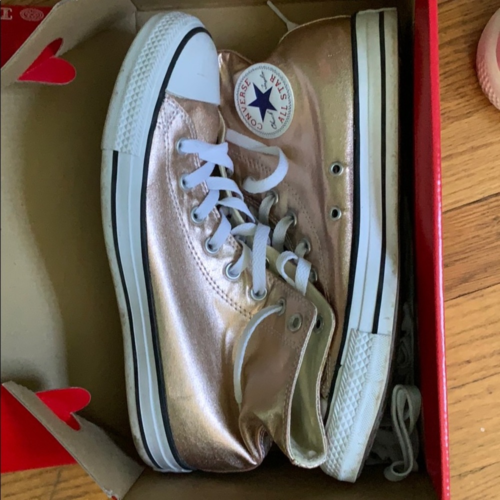 Metallic Converse HiTops